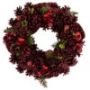 Red Pinecone, Berry And Ornament Christmas Wreath, 13.5-Inch, Unlit 1 Red Pinecone, Berry And Ornament Christmas Wreath, 13.5-Inch, Unlit -Beauty Wreaths Shop northlight sh94263 1 28656.1667568767