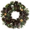 Silver And Green Mixed Foliage And Pinecone Christmas Wreath, 13.5-Inch, Unlit -Beauty Wreaths Shop northlight sh94264 1 99301.1667568762
