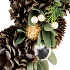 Silver And Green Mixed Foliage And Pinecone Christmas Wreath, 13.5-Inch, Unlit -Beauty Wreaths Shop northlight sh94264 3 48674.1667568763