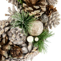 Green Pine Needle And Pinecone Artificial Christmas Wreath, 13.5-Inch, Unlit 7 Green Pine Needle And Pinecone Artificial Christmas Wreath, 13.5-Inch, Unlit -Beauty Wreaths Shop northlight sh94275 3new 55593.1667946559