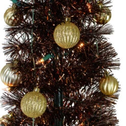 6' Pre-Lit Brown Pre-Decorated Pop-Up Artificial Christmas Tree -Beauty Wreaths Shop northlight sm27457 1 97551.1667572596