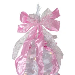 6' Pre-Lit White And Pink Pre-Decorated Pop-Up Artificial Christmas Tree -Beauty Wreaths Shop northlight sm27459 2 59874.1667529965