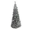 6' Pre-Lit Flocked Pre-Decorated Pop-Up Artificial Christmas Tree -Beauty Wreaths Shop northlight sm27460 95557.1667529966