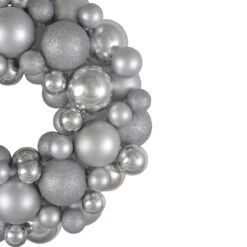 Silver Splendor 3-Finish Shatterproof Ball Christmas Wreath, 13-Inch 7 Silver Splendor 3-Finish Shatterproof Ball Christmas Wreath, 13-Inch -Beauty Wreaths Shop northlight sm91050 1 84508.1667642978