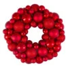 Red Hot 3-Finish Shatterproof Ball Christmas Wreath - 13-Inch, Unlit -Beauty Wreaths Shop northlight sm91051updated 59933.1667569578
