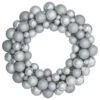 Silver 3-Finish Shatterproof Ball Ornament Christmas Wreath, 36-Inch -Beauty Wreaths Shop northlight sm91057 1updated 21097.1667540317
