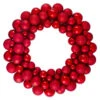 Red Hot 3-Finish Shatterproof Ball Christmas Wreath, 24-Inch -Beauty Wreaths Shop northlight sm91058 82985.1671658067