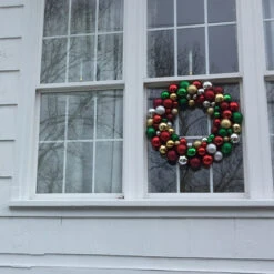 Traditional Colors 2-Finish Shatterproof Ball Christmas Wreath, 24-Inch -Beauty Wreaths Shop northlight sm91059 3 cxpic 12173.1677518924