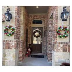 Traditional Colors 2-Finish Shatterproof Ball Christmas Wreath, 24-Inch -Beauty Wreaths Shop northlight sm91059 cxpic2 76495.1677518924