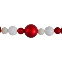 6' Shatterproof Ball 3-Finish Red And White Christmas Garland -Beauty Wreaths Shop northlight sm91070 1 17908.1667533430