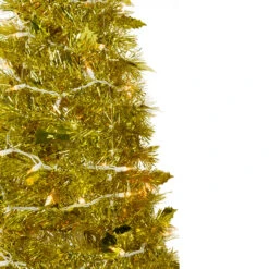 6' Pre-Lit Gold Tinsel Pop-Up Artificial Christmas Tree, Clear Lights 7 6' Pre-Lit Gold Tinsel Pop-Up Artificial Christmas Tree, Clear Lights -Beauty Wreaths Shop northlight sm92146 2 75432.1667530302