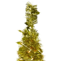 4' Pre-Lit Gold Tinsel Pop-Up Artificial Christmas Tree, Clear Lights -Beauty Wreaths Shop northlight sm92146 3 37108.1667530281