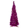 4' Pre-Lit Pink Tinsel Pop-Up Artificial Christmas Tree, Clear Lights -Beauty Wreaths Shop northlight sm92150 06624.1667535847