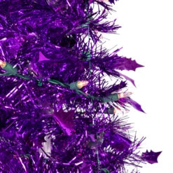 6' Pre-Lit Purple Tinsel Pop-Up Artificial Christmas Tree, Clear Lights 11 6' Pre-Lit Purple Tinsel Pop-Up Artificial Christmas Tree, Clear Lights -Beauty Wreaths Shop northlight sm92152 2 19326.1667530304