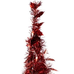 4' Pre-Lit Red Pop-Up Tinsel Christmas Tree, Clear Lights -Beauty Wreaths Shop northlight sm92154 3 30848.1687874385