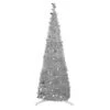 6' Silver Tinsel Pop-Up Artificial Christmas Tree, Unlit -Beauty Wreaths Shop northlight sm92168 1 23608.1667531217