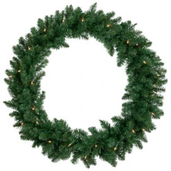 36" Pre-Lit Everett Pine Artificial Christmas Wreath, Clear Lights