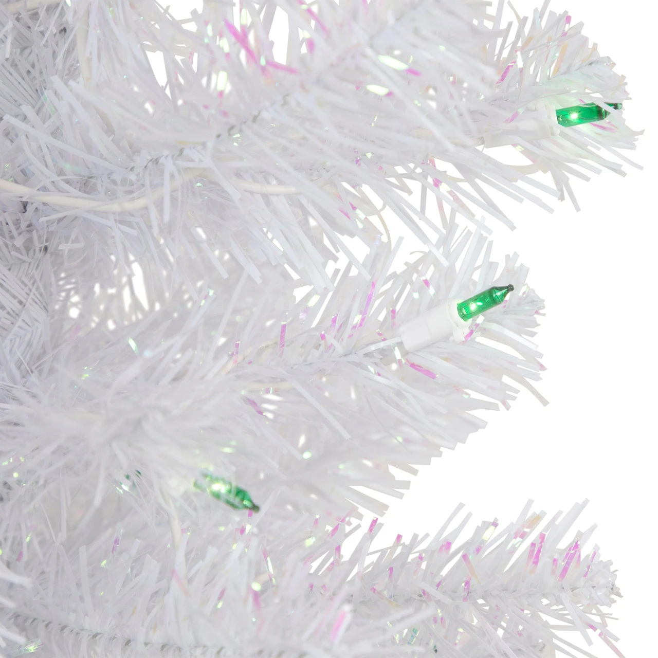 4' Pre-lit Rockport White Pine Artificial Christmas Tree, Green Lights 5 4' Pre-lit Rockport White Pine Artificial Christmas Tree, Green Lights - Image 3