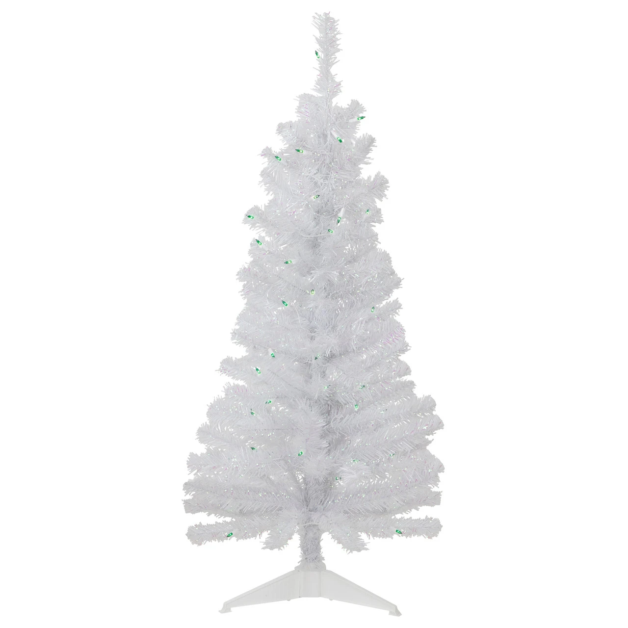 4' Pre-lit Rockport White Pine Artificial Christmas Tree, Green Lights 3 4' Pre-lit Rockport White Pine Artificial Christmas Tree, Green Lights