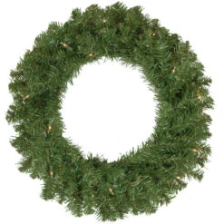 4-Piece Artificial Wolcott Spruce Christmas Tree, Wreath And Garland Set, Clear Lights -Beauty Wreaths Shop northlight sm92986 87 wreath 34410.1667530217