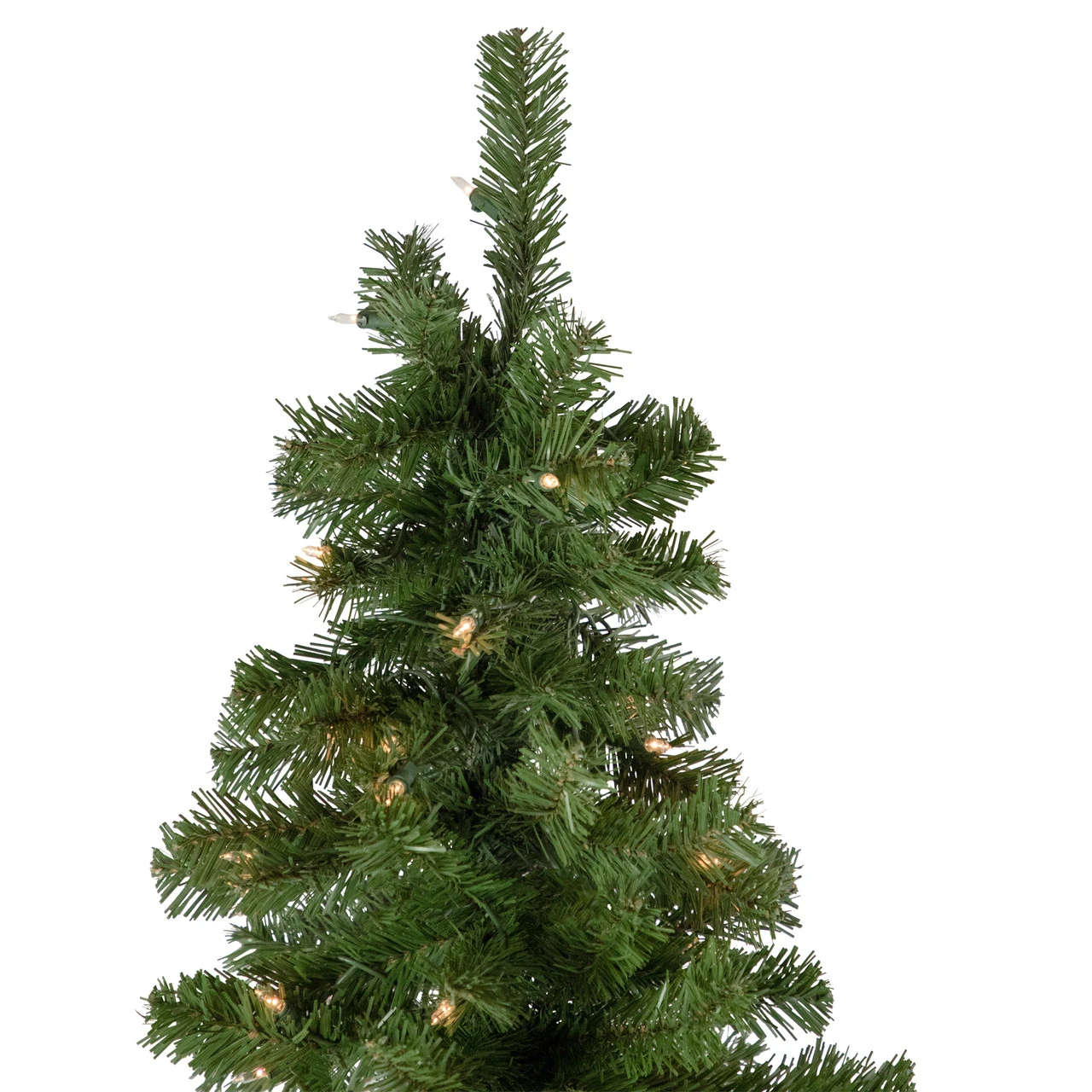 7.5' Pre-Lit Hazelton Spruce Pencil Artificial Christmas Tree, Clear Lights 6 7.5' Pre-Lit Hazelton Spruce Pencil Artificial Christmas Tree, Clear Lights - Image 4