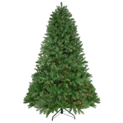 6.5' Pre-Lit Full Sierra Noble Fir Artificial Christmas Tree, Clear Lights