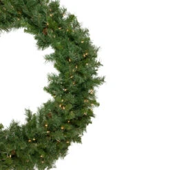 Pre-Lit Black River Pine Artificial Christmas Wreath, 48-Inch, Clear Lights -Beauty Wreaths Shop northlight sm93063 2 61411.1667553532