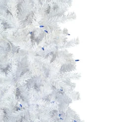6.5' Pre-Lit Woodbury White Pine Pencil Artificial Christmas Tree, Blue Lights -Beauty Wreaths Shop northlight sm93086 3 91843.1667530175