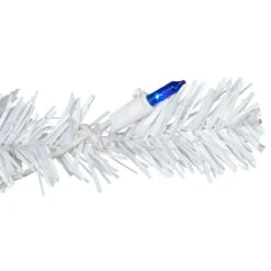 6.5' Pre-Lit Woodbury White Pine Pencil Artificial Christmas Tree, Blue Lights -Beauty Wreaths Shop northlight sm93086 4 37218.1667530174