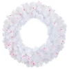 Pre-Lit Woodbury White Pine Artificial Christmas Wreath, 24-Inch, Pink Lights -Beauty Wreaths Shop northlight sm93091 1 67422.1671630160