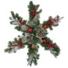 32" Pre-Lit Decorated Frosted Pine Cone And Berries Artificial Christmas Snowflake Wreath -Beauty Wreaths Shop northlight sm93364 1 42181.1667530098