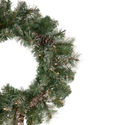 24" Pre-Lit Artificial Frosted Pine And Pine Cone Christmas Wreath -Beauty Wreaths Shop northlight sm93368 2update 70387.1667530100