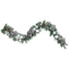 6' Frosted Pine Artificial Christmas Garland With Striped Bows And Ornaments -Beauty Wreaths Shop northlight sm94103 1 71474.1667530840