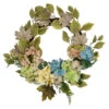 Green And Blue Floral And Gourds Thanksgiving Artificial Wreath, 22-Inch 1 Green And Blue Floral And Gourds Thanksgiving Artificial Wreath, 22-Inch -Beauty Wreaths Shop northlight sm94132 1 90400.1667530874