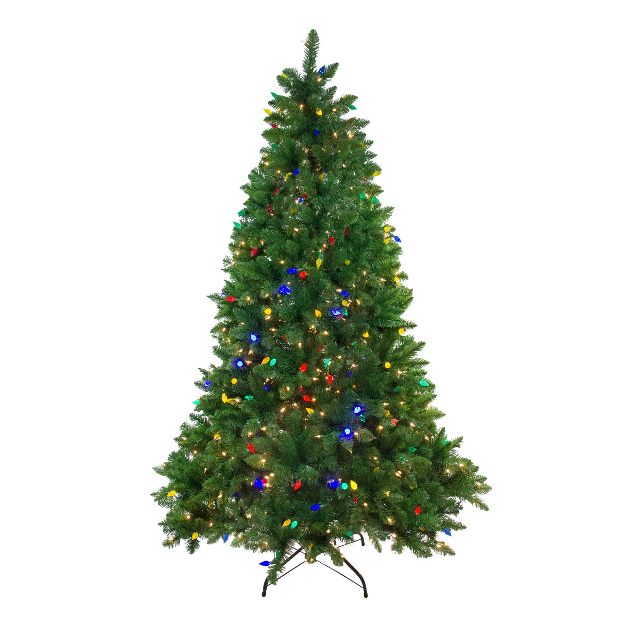 7.5' Pre-Lit Medium Huron Pine Artificial Christmas Tree - Dual Color LED Lights 3 7.5' Pre-Lit Medium Huron Pine Artificial Christmas Tree - Dual Color LED Lights