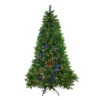 6.5' Pre-Lit Medium Huron Pine Artificial Christmas Tree - Multicolor Lights -Beauty Wreaths Shop northlight sp15017 93442.1667536306