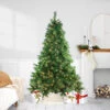 6.5' Pre-Lit Full Denali Mixed Pine Artificial Christmas Tree - Multicolor Dual LED Lights