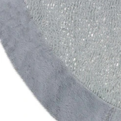 48" Gray And Silver Faux Fur Snake Skin Pattern Christmas Tree Skirt -Beauty Wreaths Shop northlight t1190661 2 sample 27481.1667535645