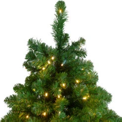 7.5' Pre-Lit Slim Olympia Pine Artificial Christmas Tree - Warm White Lights -Beauty Wreaths Shop northlight th 1 87207.1667536402