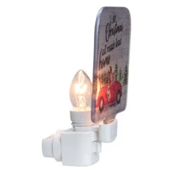 4" Red And Green Christmas Night Light With A Reindeer And Car -Beauty Wreaths Shop northlight tn91440 2 85142.1667519173