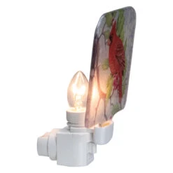 4" Red Cardinal Glass Christmas Night Light -Beauty Wreaths Shop northlight tn91442 2 42636.1667488093