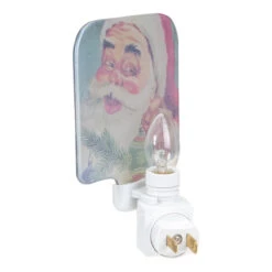 4" Red And Blue Santa Glass Christmas Night Light -Beauty Wreaths Shop northlight tn91446 3 16521.1667509729