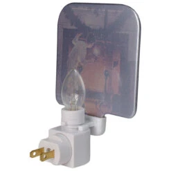 6" Norman Rockwell 'Is He Coming' Glass Christmas Night Light -Beauty Wreaths Shop northlight tn93384 1 65311.1667517365