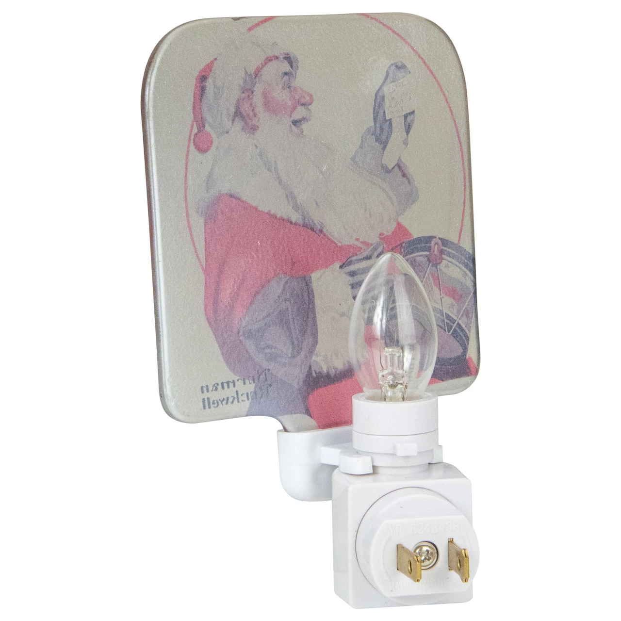 6" Norman Rockwell 'A Drum For Tommy' Glass Christmas Night Light 5 6" Norman Rockwell 'A Drum For Tommy' Glass Christmas Night Light - Image 3