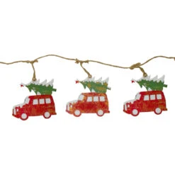55" Red Vintage Truck With Tree Christmas Garland On Jute Rope -Beauty Wreaths Shop northlight un88081 2 sample 55547.1669908093