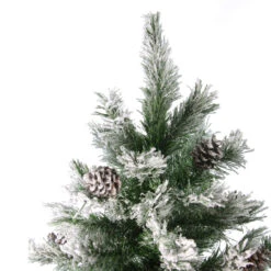 6' Medium Flocked Angel Pine Artificial Christmas Tree - Unlit -Beauty Wreaths Shop northlight v03979 secondary 52711.1676305746