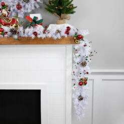 100' X 8" Commercial Length White Canadian Pine Artificial Christmas Garland, Unlit -Beauty Wreaths Shop northlight v04265 3 65496.1667654559