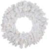 Pre-Lit Snow White Artificial Christmas Wreath, 24-Inch, Clear Lights -Beauty Wreaths Shop northlight v15860 15704.1682447040