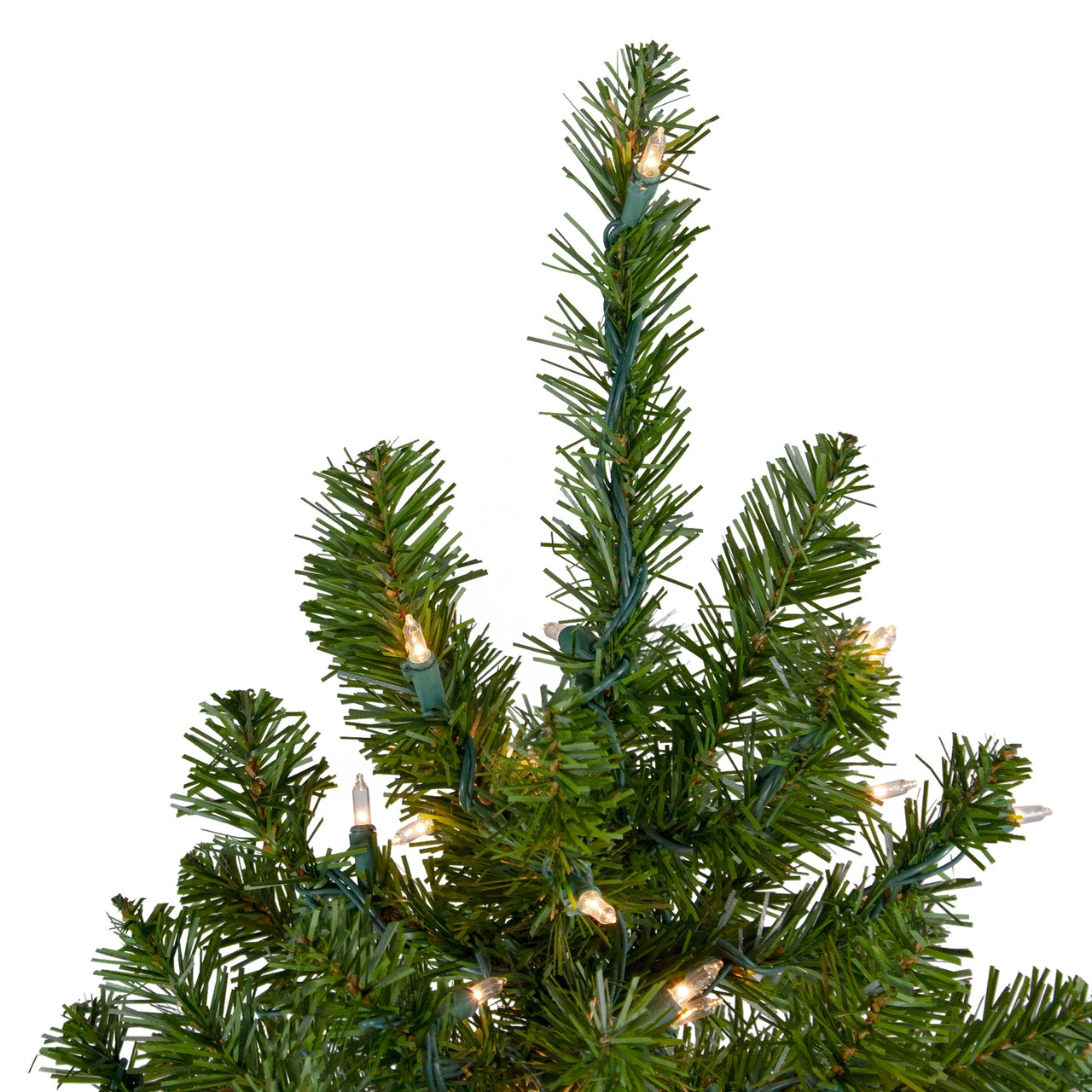 6' Pre-Lit Medium Canadian Pine Artificial Christmas Tree, Clear Lights 5 6' Pre-Lit Medium Canadian Pine Artificial Christmas Tree, Clear Lights - Image 3