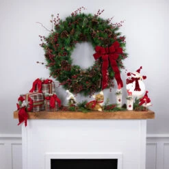 Pre-lit Royal Oregon Pine Artificial Christmas Wreath, 36 Inch, Clear Lights -Beauty Wreaths Shop northlight v15928 2 02799.1683152298